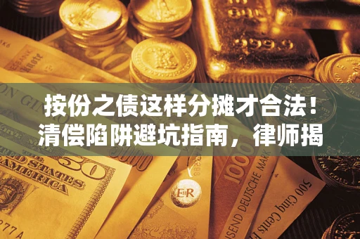 武汉按份之债这样分摊才合法！清偿陷阱避坑指南，律师揭秘关键条款