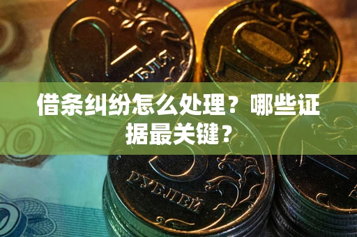 武汉借条纠纷怎么处理？哪些证据最关键？