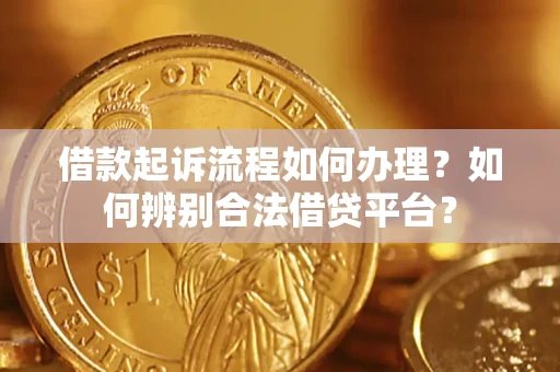 武汉借款起诉流程如何办理？如何辨别合法借贷平台？