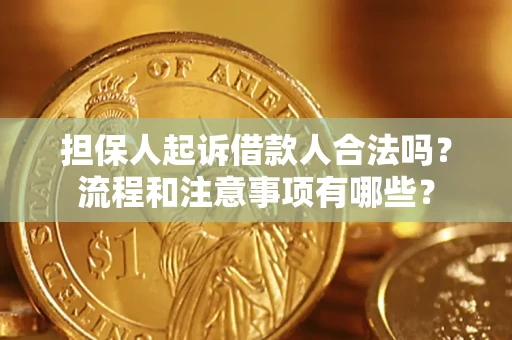 武汉担保人起诉借款人合法吗？流程和注意事项有哪些？