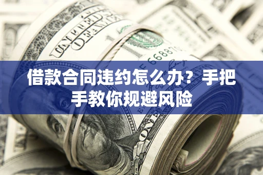 武汉借款合同违约怎么办？手把手教你规避风险