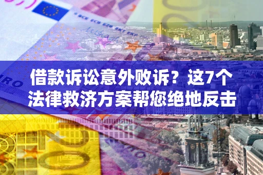 武汉借款诉讼意外败诉？这7个法律救济方案帮您绝地反击！