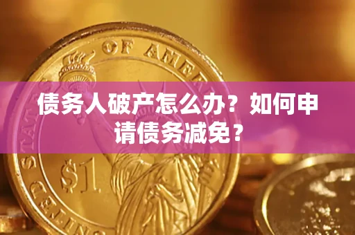 武汉债务人破产怎么办？如何申请债务减免？