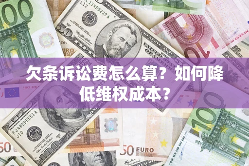 武汉欠条诉讼费怎么算？如何降低维权成本？