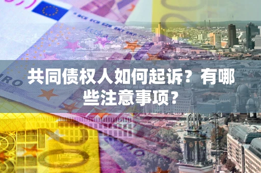 武汉共同债权人如何起诉？有哪些注意事项？