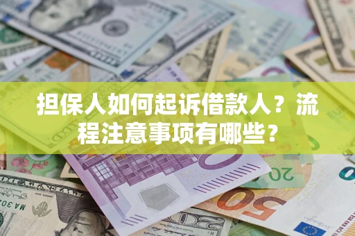 武汉担保人如何起诉借款人？流程注意事项有哪些？
